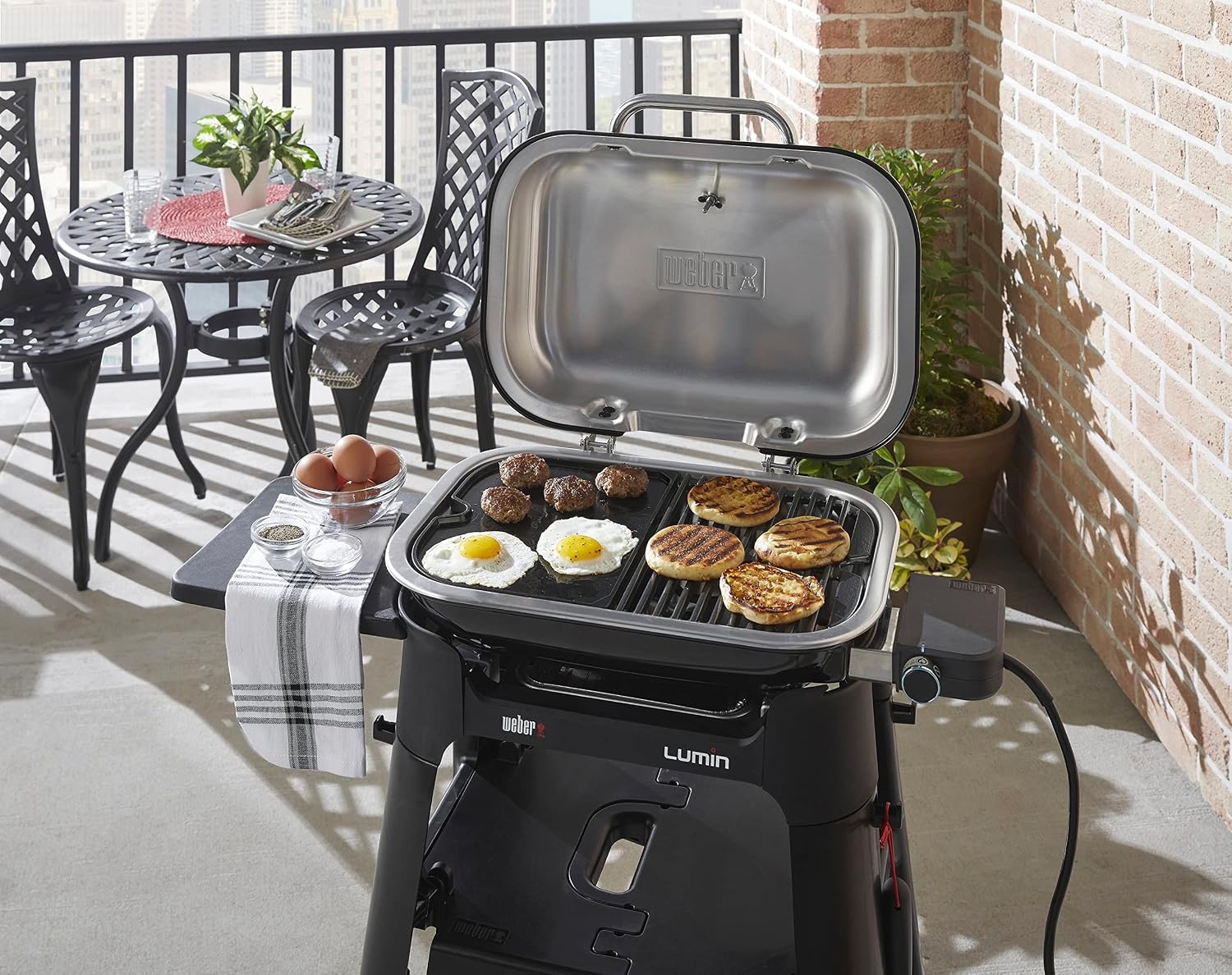 image:imageWeber Lumin Compact Griddle Insert PorcelainEnameled CastIronCompact 125 x 156 x 125