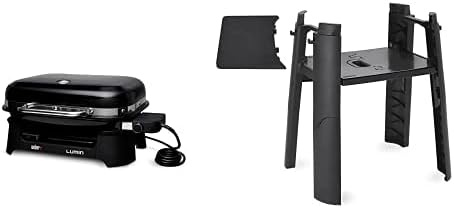 image:imageWeber Lumin Compact Outdoor Electric Barbecue Grill Light Blue Great Small Spaces such as Patios Balconies and Decks Portable and ConvenientBlack
