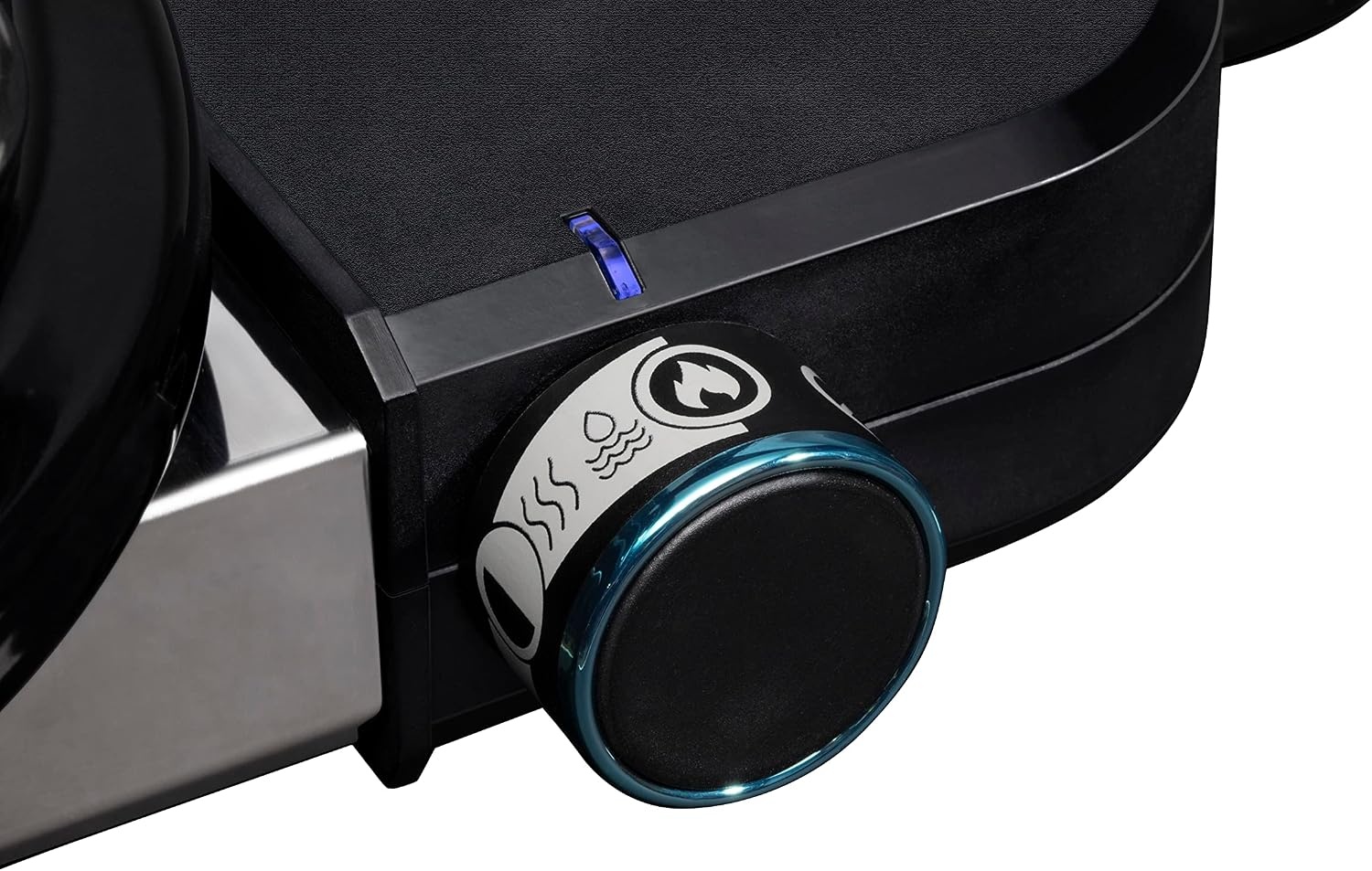 image:imageWeber Lumin Compact Outdoor Electric Barbecue Grill Light Blue Great Small Spaces such as Patios Balconies and Decks Portable and ConvenientDeep Ocean Blue