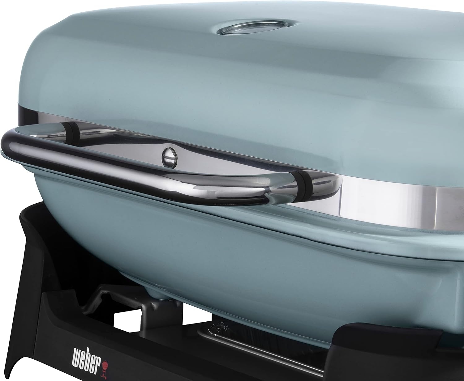 image:imageWeber Lumin Compact Outdoor Electric Barbecue Grill Light Blue Great Small Spaces such as Patios Balconies and Decks Portable and ConvenientLight Blue
