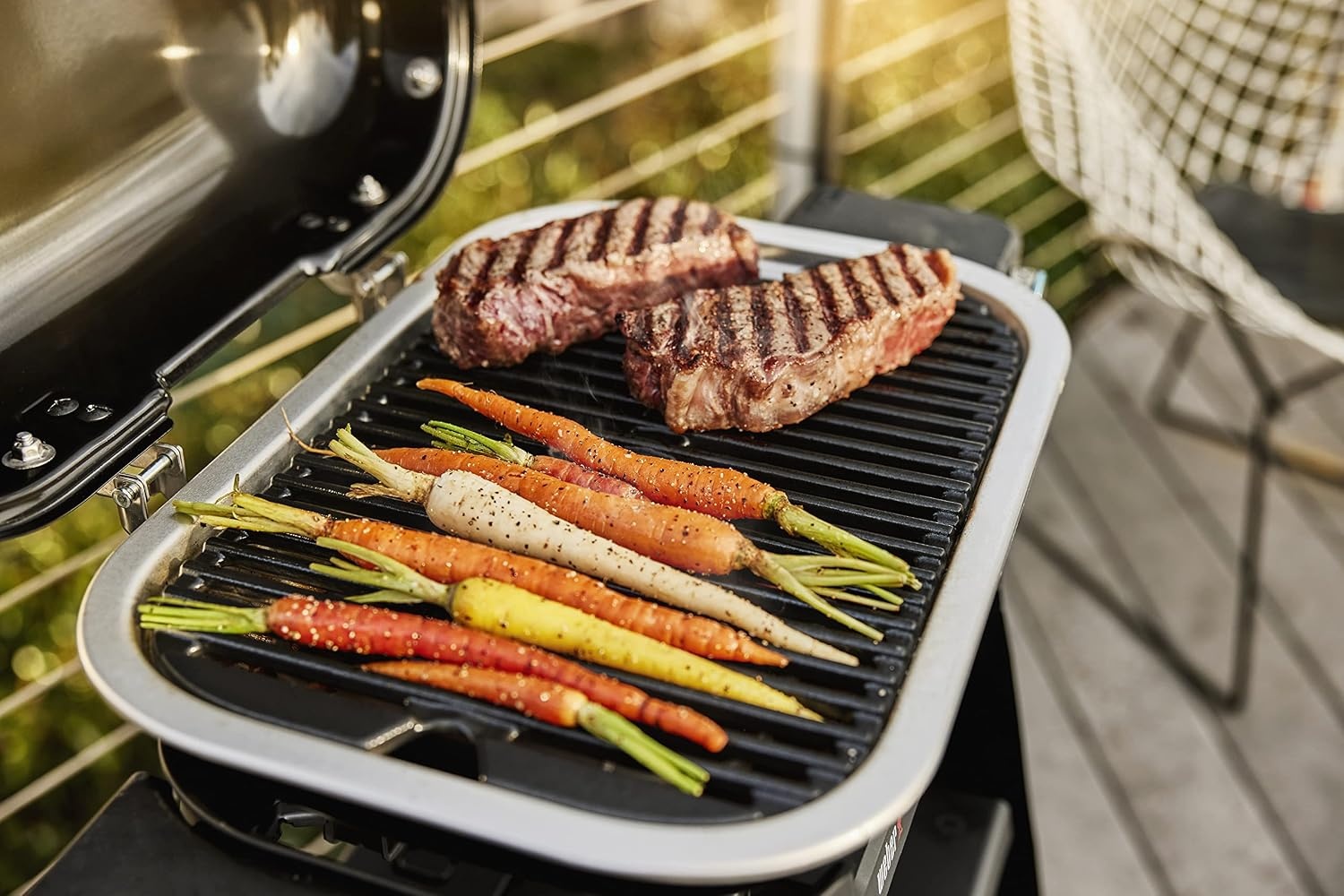 image:imageWeber Lumin Compact Outdoor Electric Barbecue Grill Light Blue Great Small Spaces such as Patios Balconies and Decks Portable and ConvenientLight Green