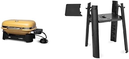 image:imageWeber Lumin Compact Outdoor Electric Barbecue Grill Light Blue Great Small Spaces such as Patios Balconies and Decks Portable and ConvenientYellow