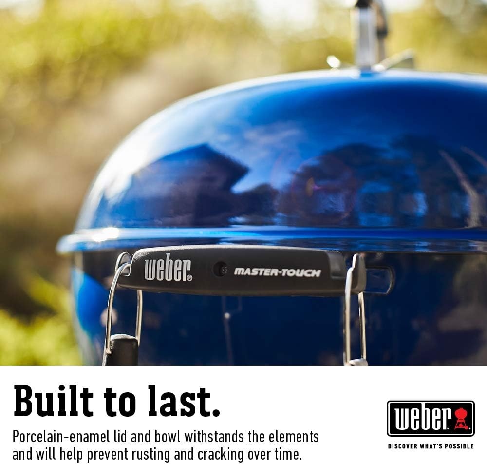 image:imageWeber MasterTouch Charcoal Grill 22Inch BlackDeep Ocean Blue