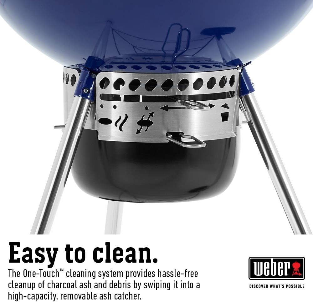 image:imageWeber MasterTouch Charcoal Grill 22Inch BlackDeep Ocean Blue