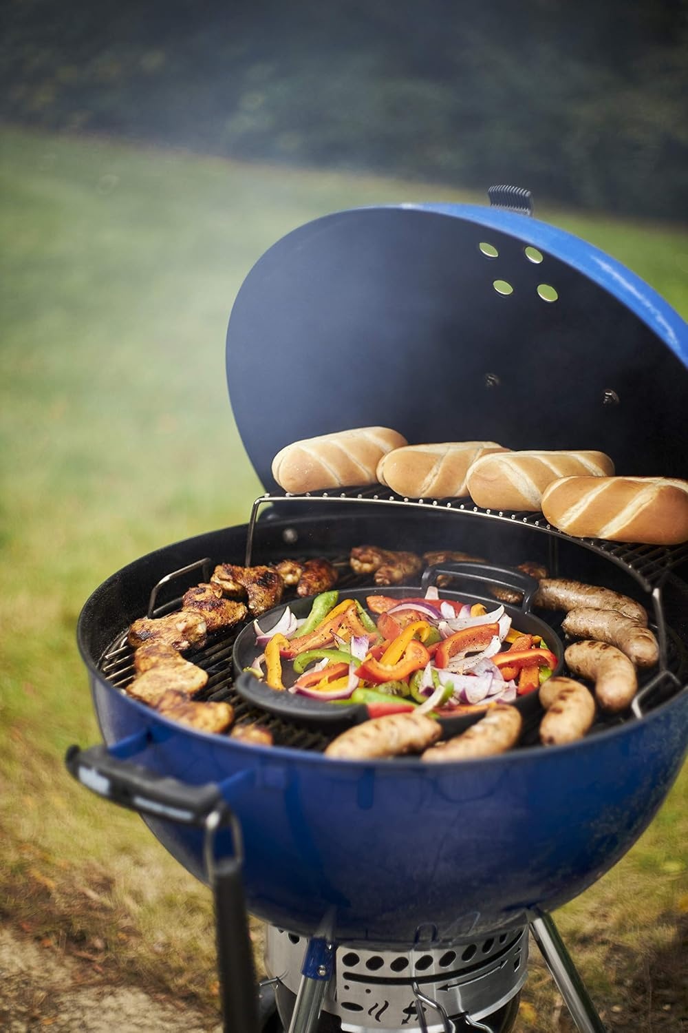 image:imageWeber MasterTouch Charcoal Grill 22Inch BlackDeep Ocean Blue