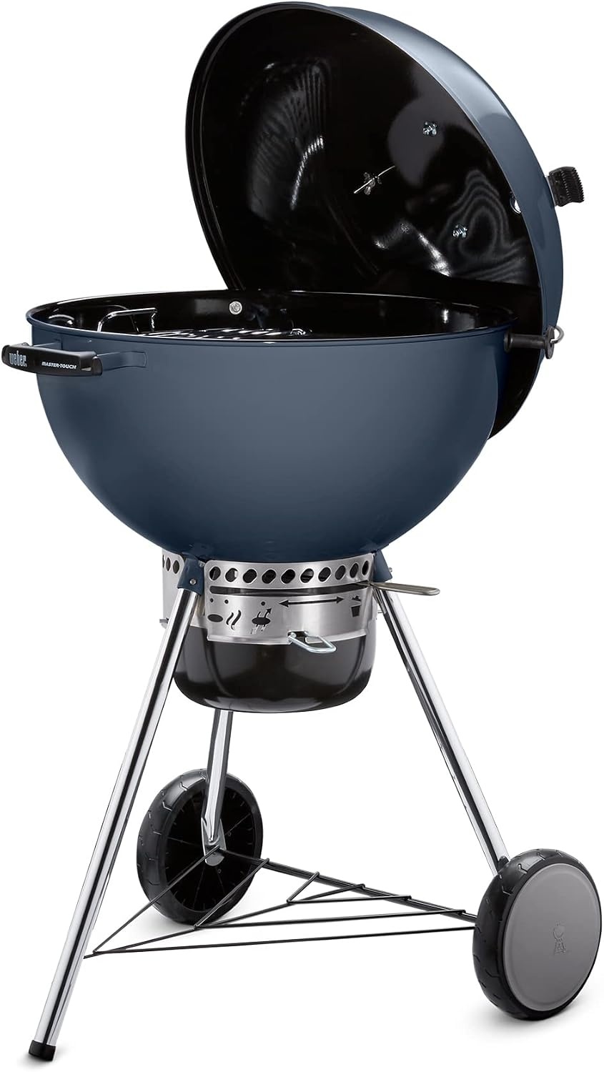 image:imageWeber MasterTouch Charcoal Grill 22Inch BlackSlate Blue