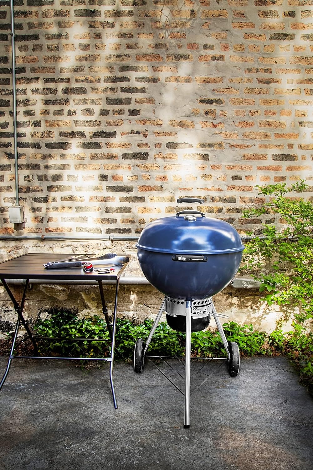 image:imageWeber MasterTouch Charcoal Grill 22Inch BlackSlate Blue