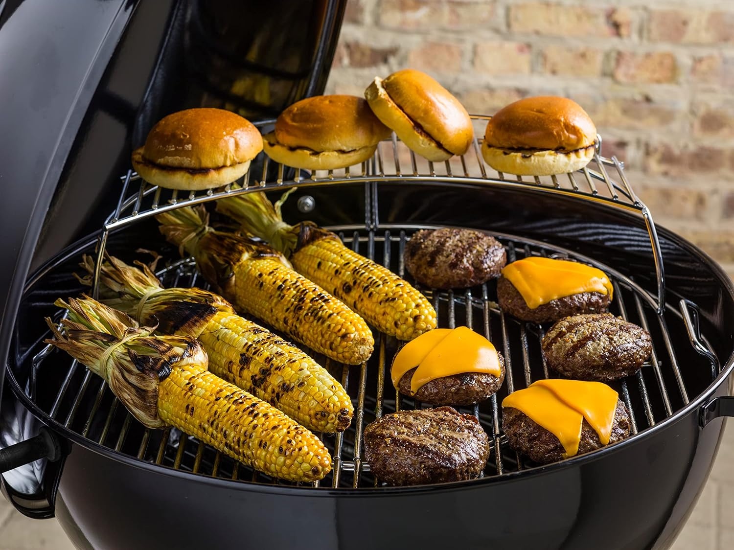 image:imageWeber MasterTouch Charcoal Grill 22Inch BlackSpring Green
