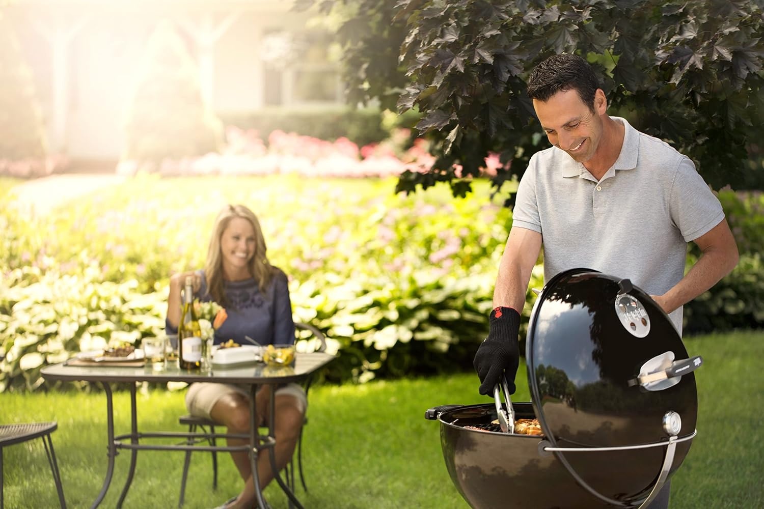 image:imageWeber MasterTouch Charcoal Grill 22Inch BlackSpring Green