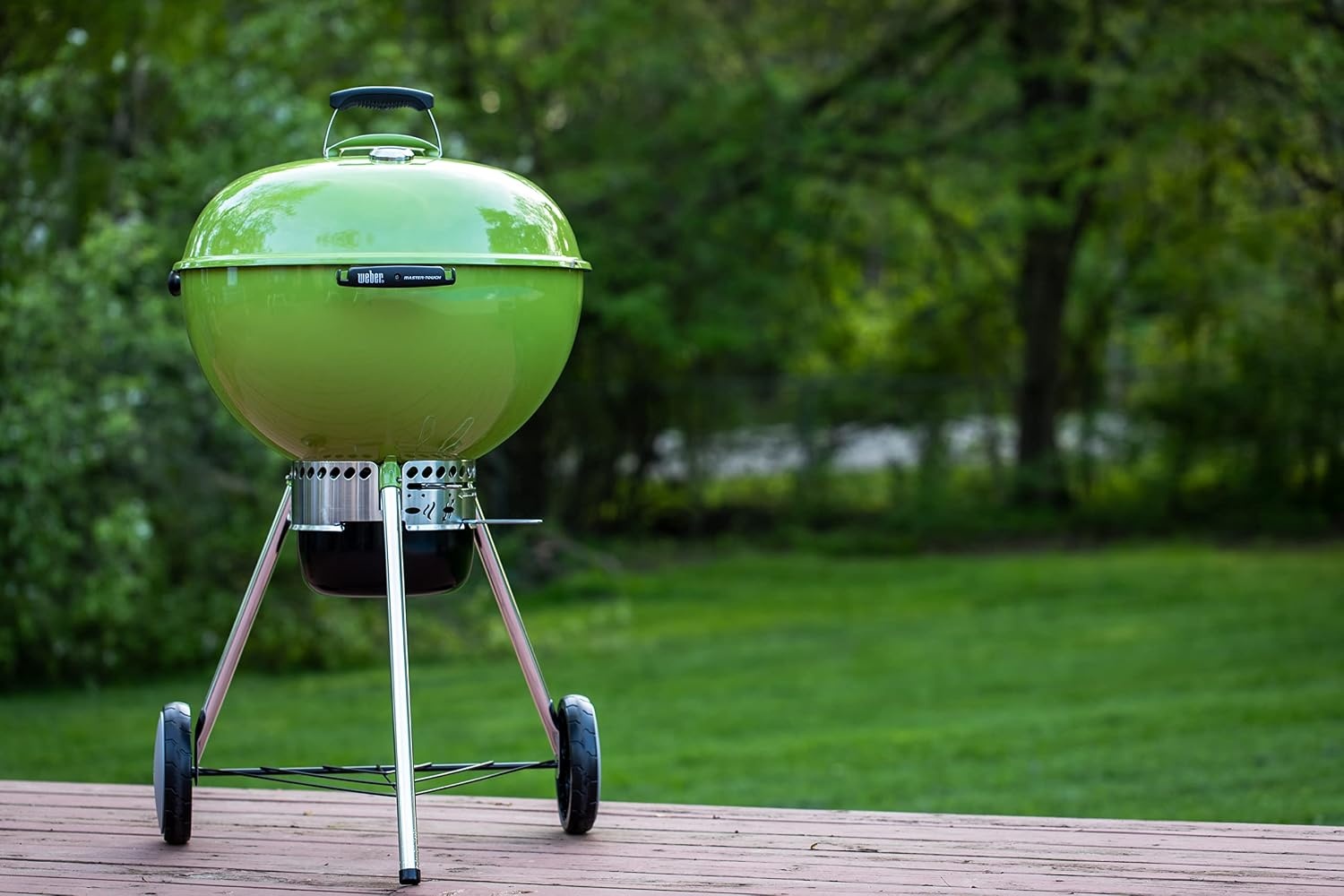 image:imageWeber MasterTouch Charcoal Grill 22Inch BlackSpring Green