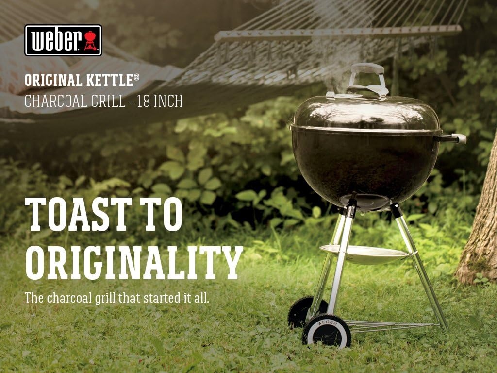 image:imageWeber Original Kettle Charcoal Grill 18Inch BlackWeber 18 Original Kettle Black