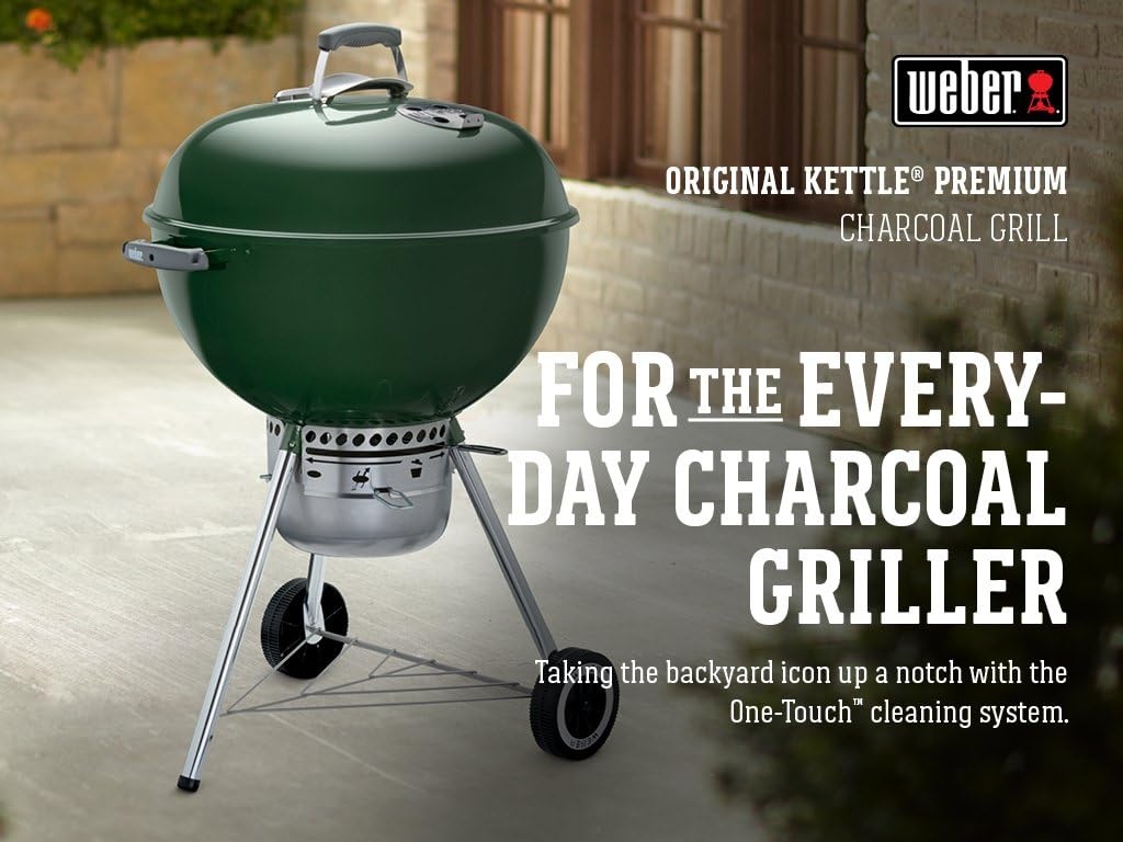 image:imageWeber Original Kettle Premium Charcoal Grill 22Inch BlackGreen