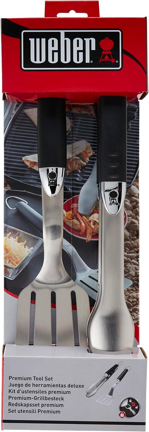 image:imageWeber Original Portable 2Piece Stainless Steel Tool Set2 Count Pack of 4