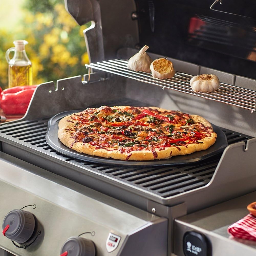 image:imageWeber Pizza Stone with Glazed Finish Grill Pizza Outdoors Black