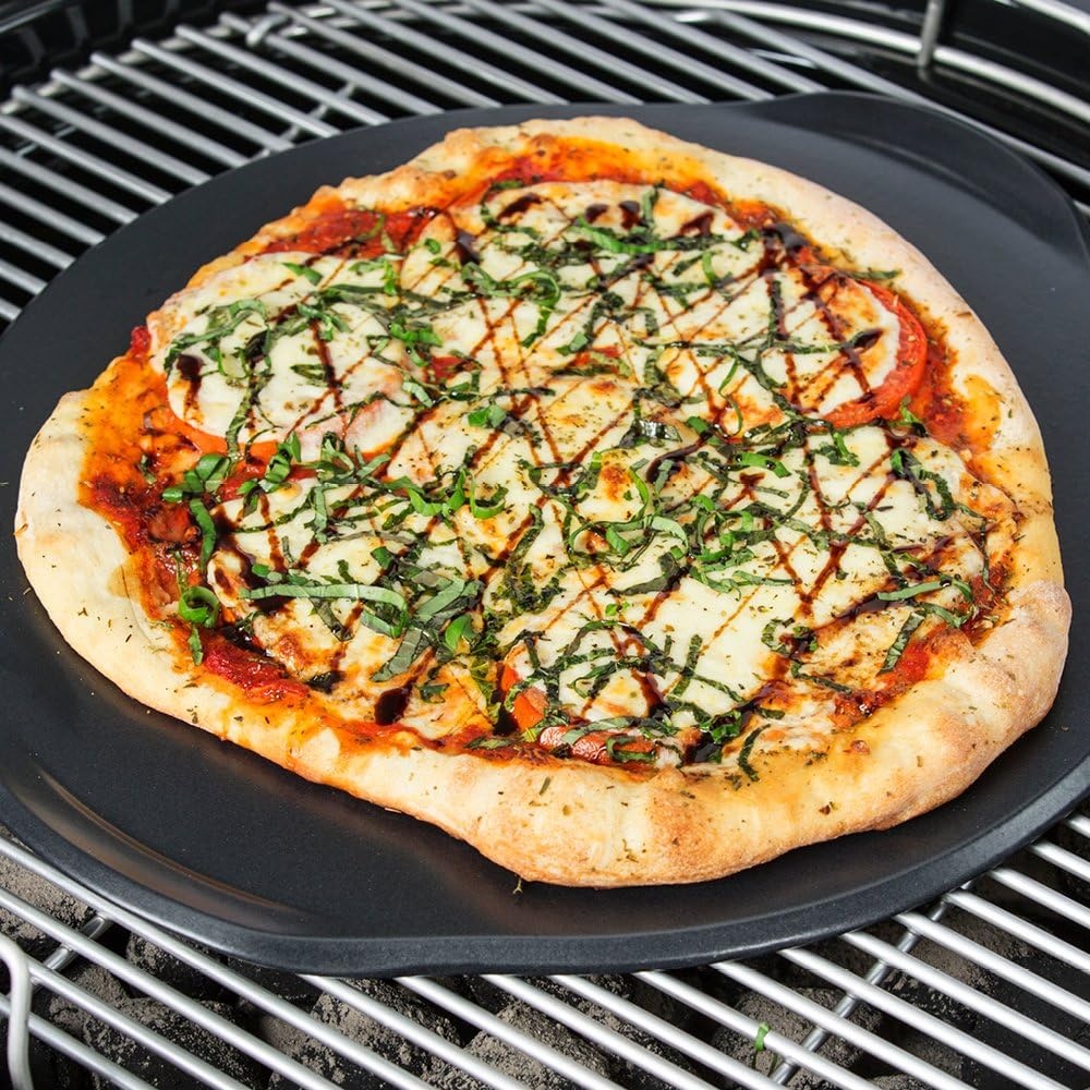 image:imageWeber Pizza Stone with Glazed Finish Grill Pizza Outdoors Black