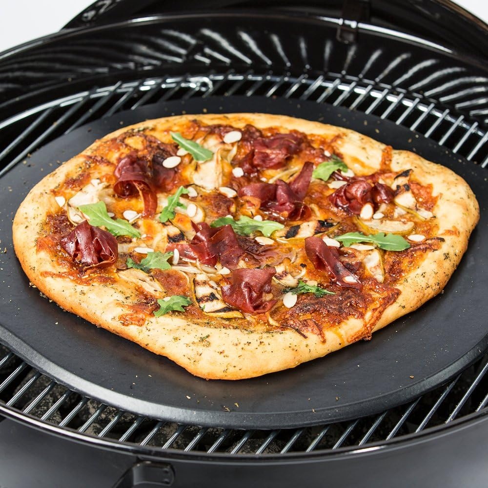image:imageWeber Pizza Stone with Glazed Finish Grill Pizza Outdoors Black