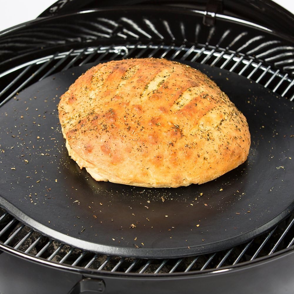 image:imageWeber Pizza Stone with Glazed Finish Grill Pizza Outdoors Black