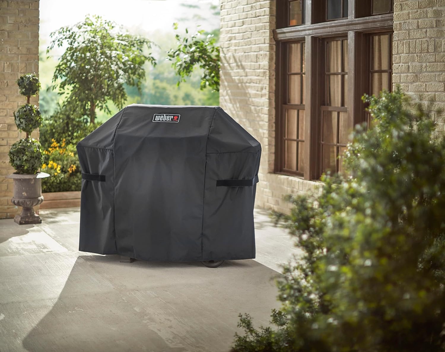 image:imageWeber Premium Outdoor Grill Cover for Select Spirit Gas Grills Black300 400 Series 3 4 Burner