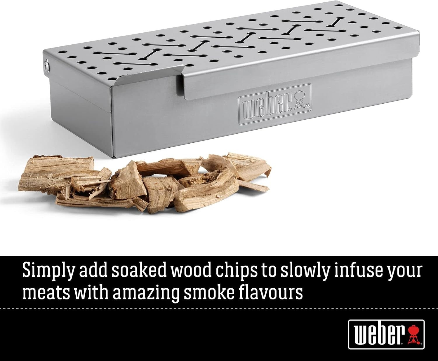 image:imageWeber Premium Universal Smoker Box Stainless Steel98 L x 45 W x 2 H