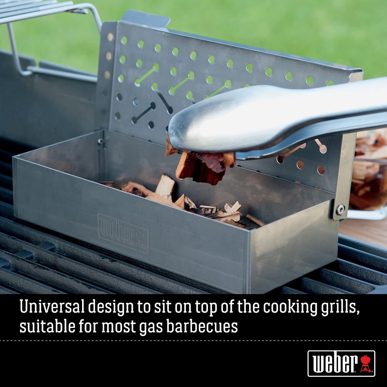 image:imageWeber Premium Universal Smoker Box Stainless Steel98 L x 45 W x 2 H