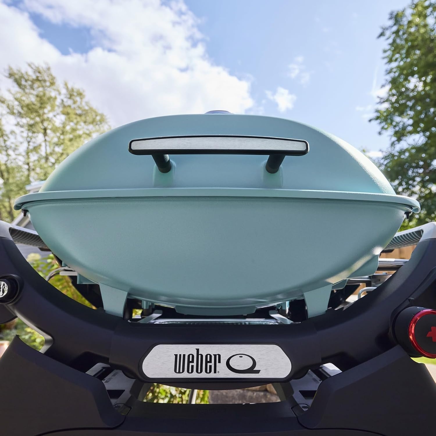 image:imageWeber Q 2800N Portable Grill Propane Grill Flame RedSky Blue