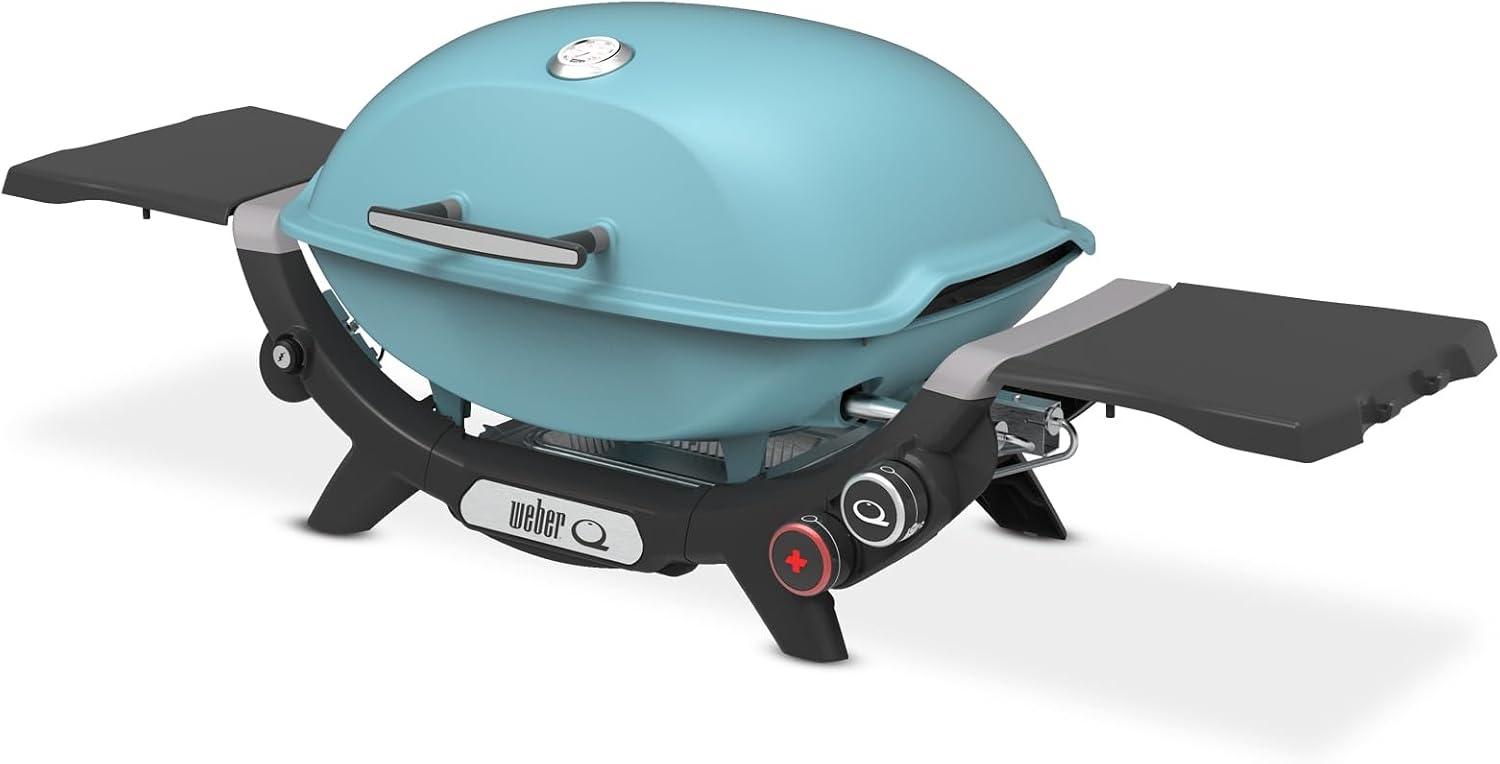 image:imageWeber Q 2800N Portable Grill Propane Grill Flame RedSky Blue