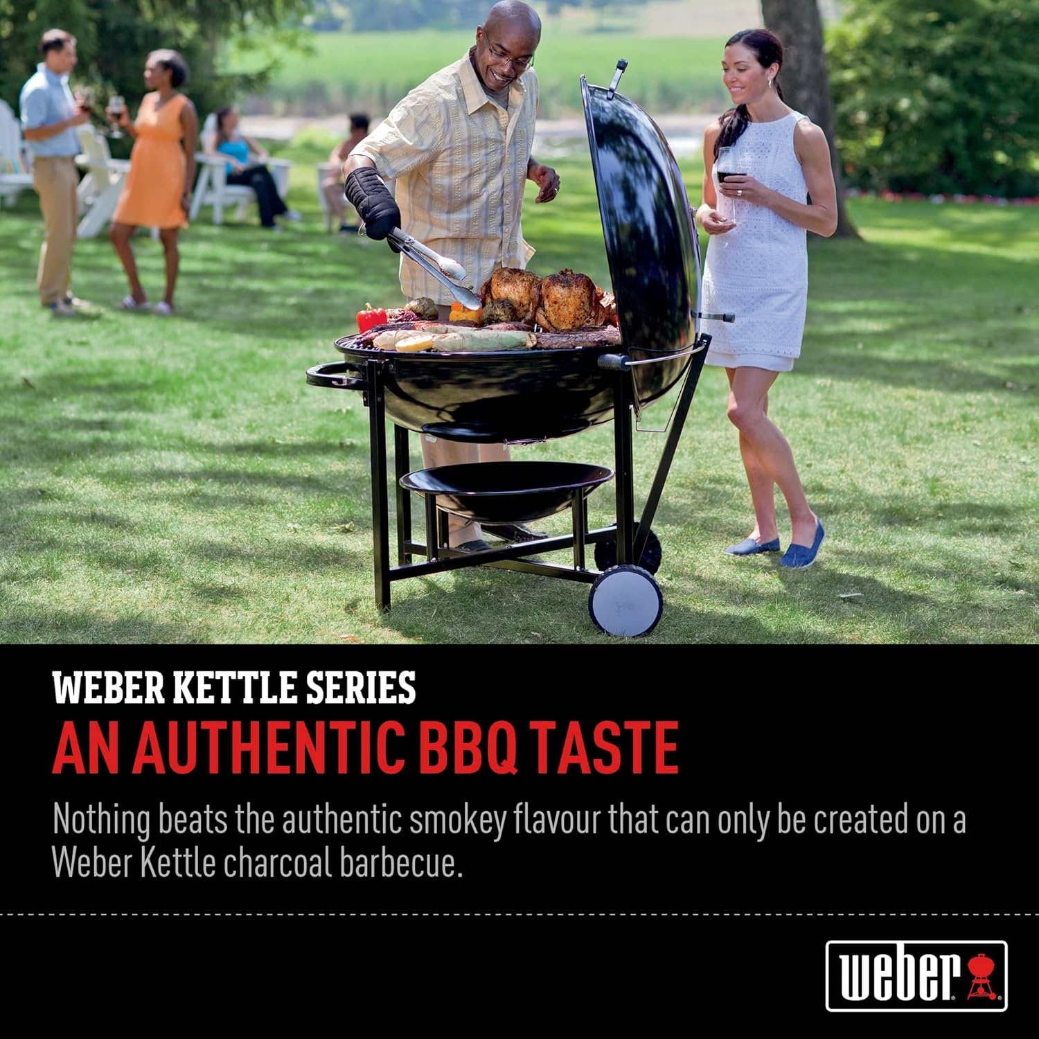 image:imageWeber Ranch Kettle Charcoal Grill 37Inch BBQ Grill Black