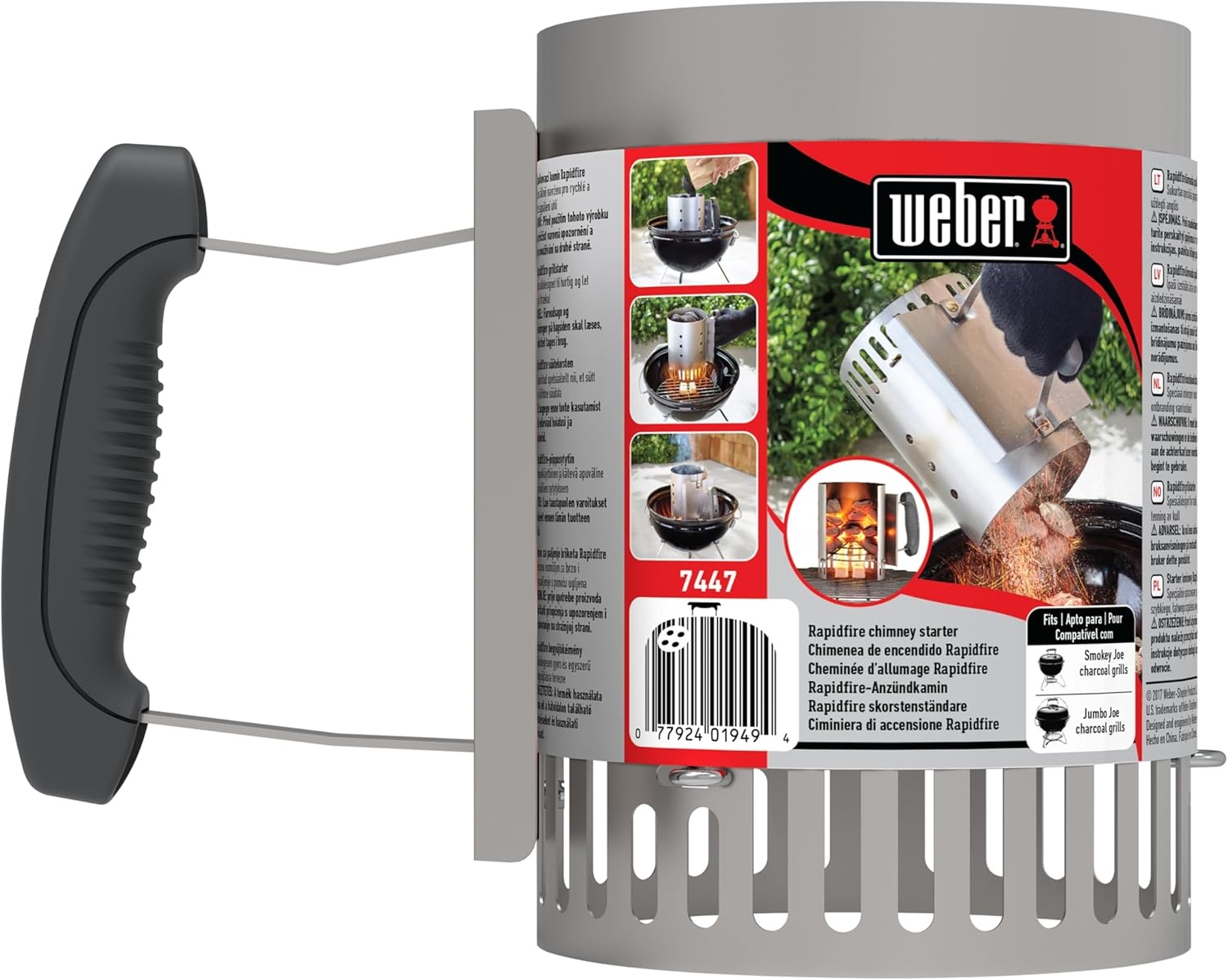 image:imageWeber Rapidfire Chimney Starter Standard SilverChimney Only