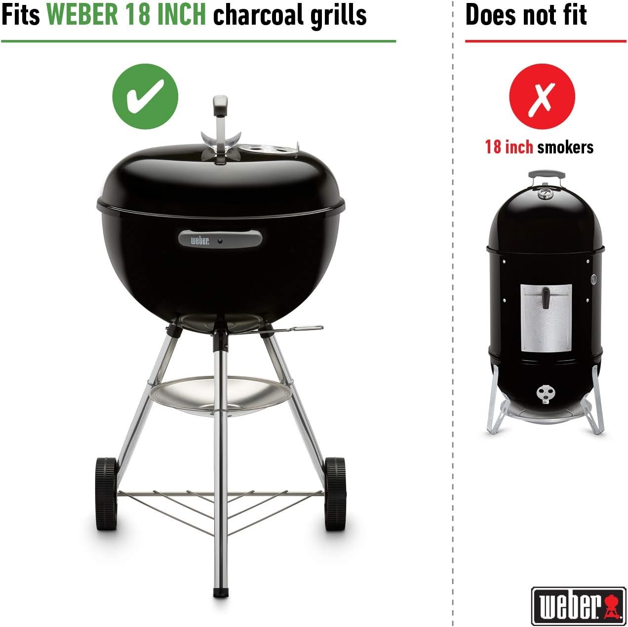 image:imageWeber Replacement Charcoal Cooking Grate for 22 Kettle GrillsPart Pack of 5