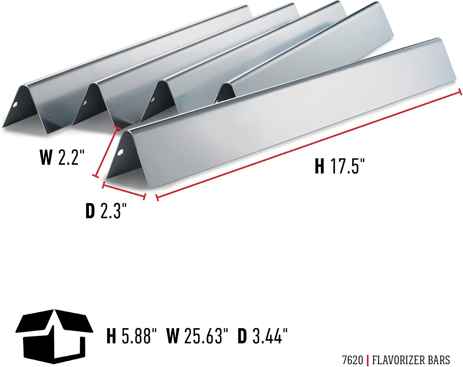 image:imageWeber Replacement Flavorizer Bars 5Pack Stainless Steel 175