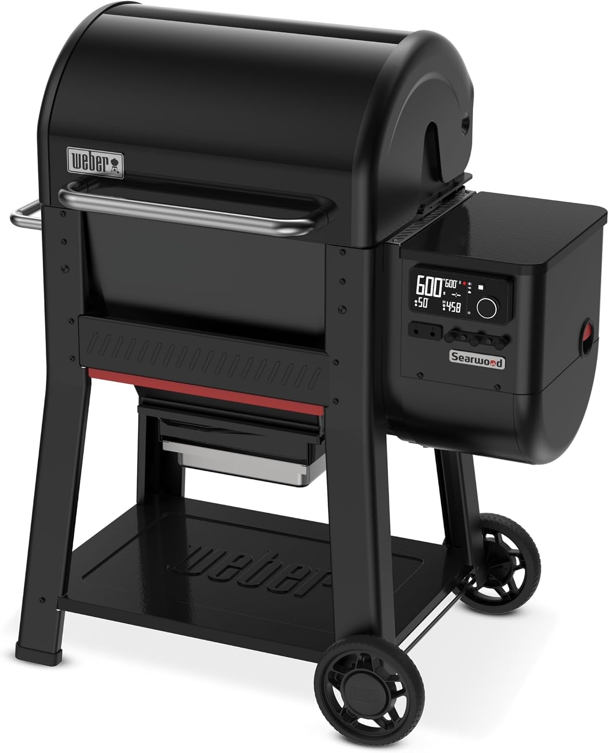 image:imageWeber Searwood 600 Wood Pellet Smoker Grill WiFi amp BluetoothEnabled Outdoor Grill for Smoking Searing Rapid React PID amp Cooking up to 600F Black600
