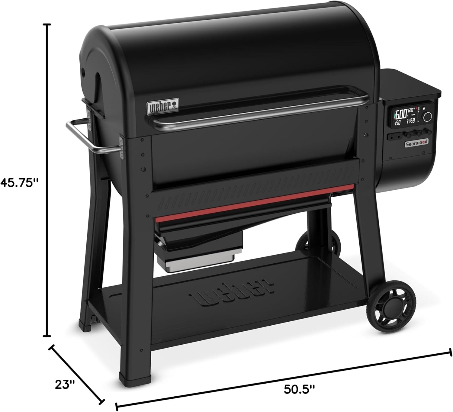 image:imageWeber Searwood 600 Wood Pellet Smoker Grill WiFi amp BluetoothEnabled Outdoor Grill for Smoking Searing Rapid React PID amp Cooking up to 600F BlackXL 600