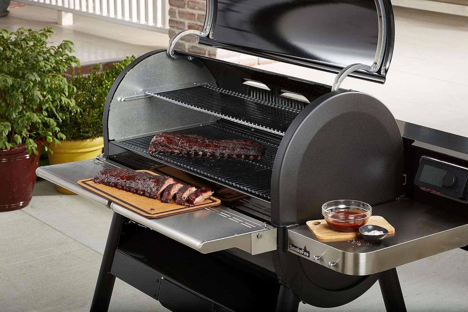 image:imageWeber SmokeFire EX6 Folding Front Shelf Silver