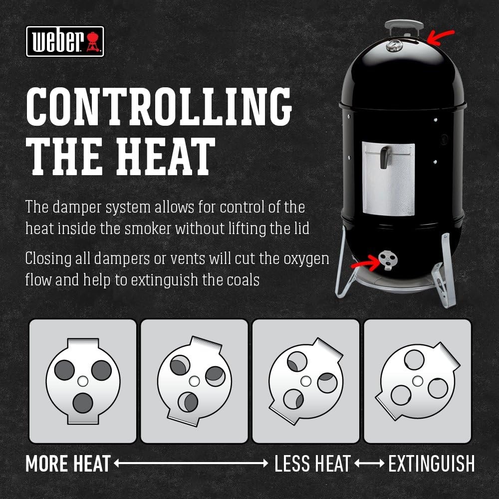 image:imageWeber Smokey Mountain Cooker Smoker 22 Charcoal Smoker18