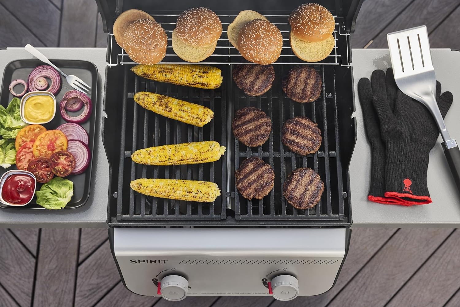 image:imageWeber Spirit E210 Gas Grill Outdoor Cooking Small Propane Grill Black2Burner E210 Liquid Propane