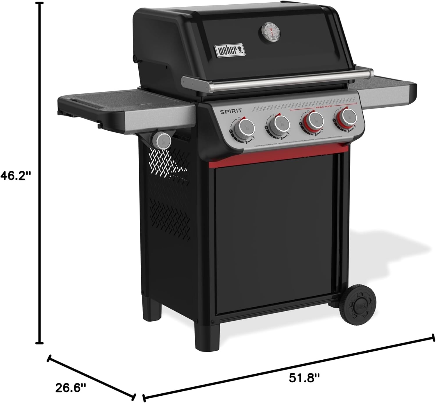 image:imageWeber Spirit E435 Gas Grill for Outdoor Cooking Liquid Propane Black4Burner E435 Liquid Propane