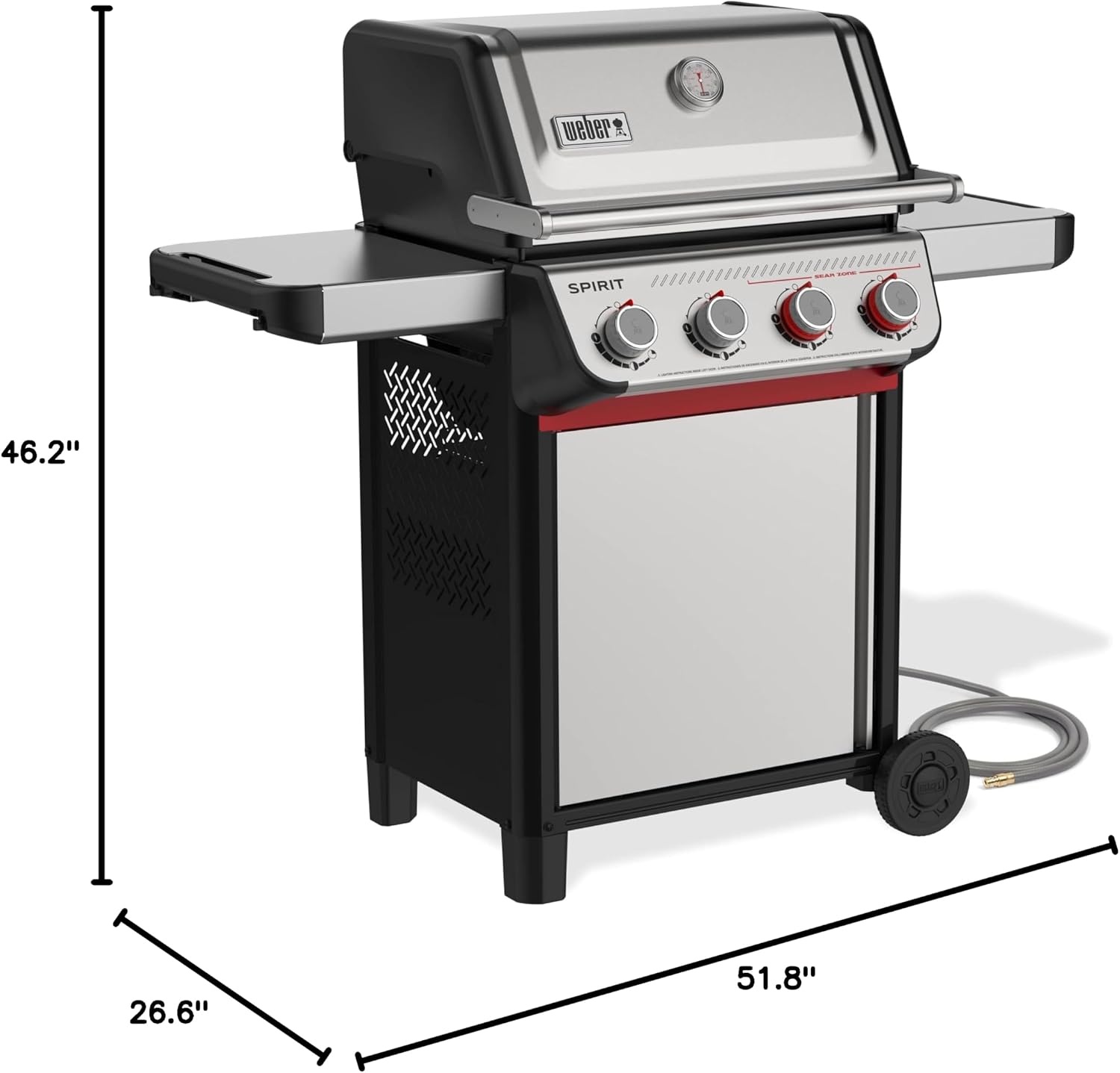 image:imageWeber Spirit S425 Gas Grill Natural Gas BBQ Grill Stainless Steel Grill4Burner Grill S425 Natural Gas