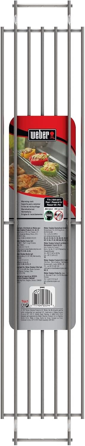 image:imageWeber Warming Rack for Spirit 300 Series Gas Grills Genuine Replacement Part 248 x 46 Keeps Food Warm Dishwasher Safe 7461