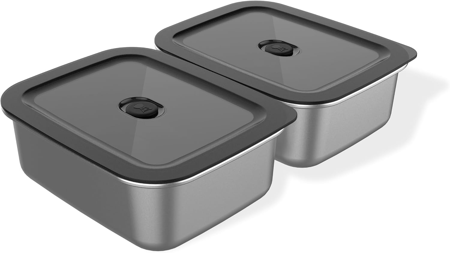 image:imageWeber Works Prep Containers Set of 2 Stainless Steel Grill Prep Marinating amp Food Storage Containers with Airtight Lids for Outdoor Cooking amp BBQ Meal Prep