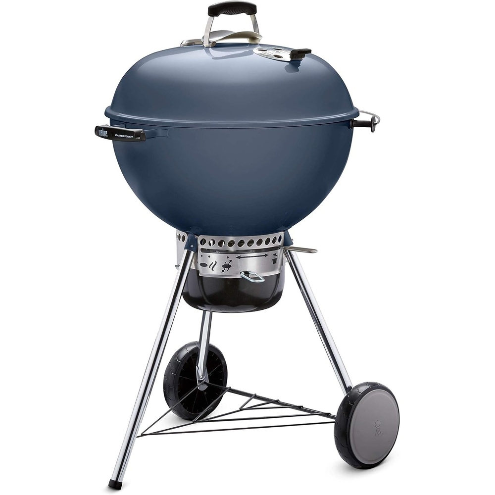 image:imageWeber MasterTouch Charcoal Grill 22Inch BlackSlate Blue