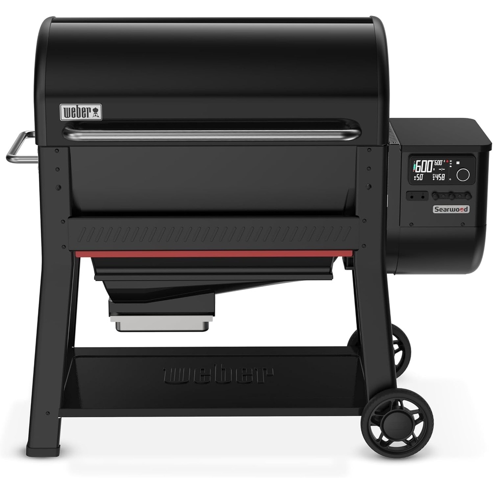 image:imageWeber Searwood 600 Wood Pellet Smoker Grill WiFi amp BluetoothEnabled Outdoor Grill for Smoking Searing Rapid React PID amp Cooking up to 600F BlackXL 600