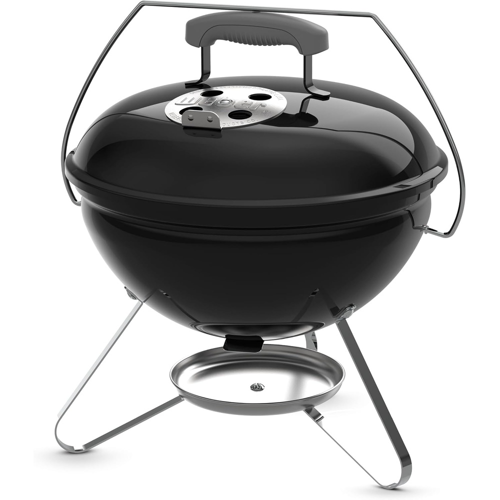 image:imageWeber Smokey Joe 14Inch Portable Charcoal Grill BlackTuckNCarry lid lock
