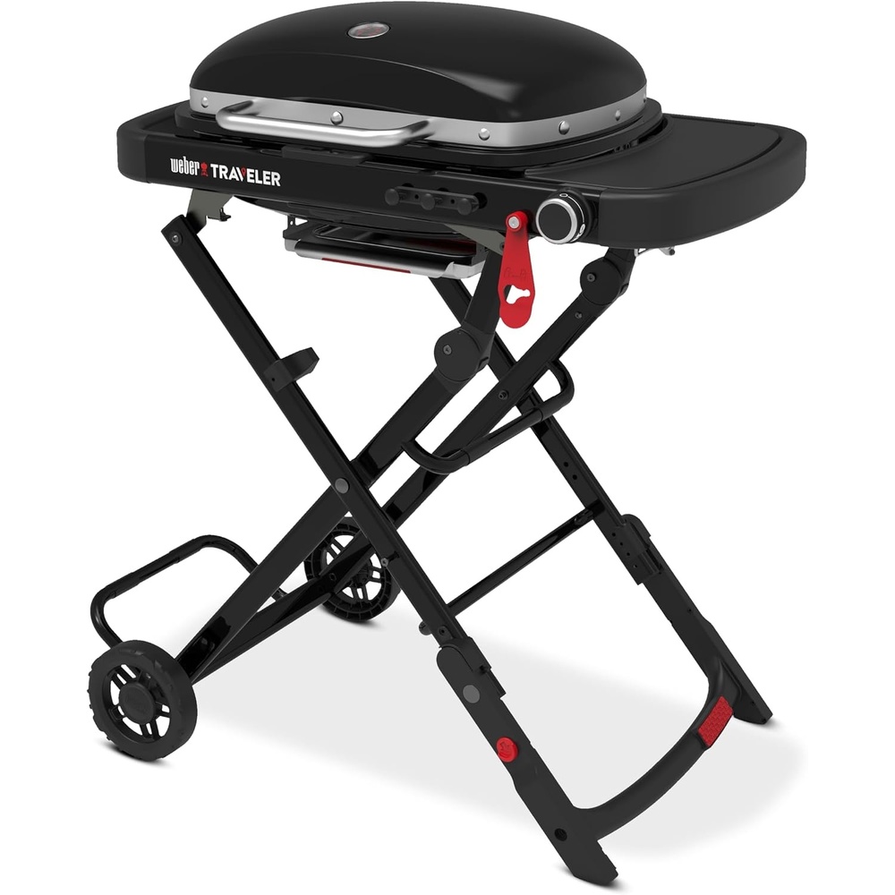 image:imageWeber Traveler Compact Portable Gas Grill for Outdoor Cooking Propane