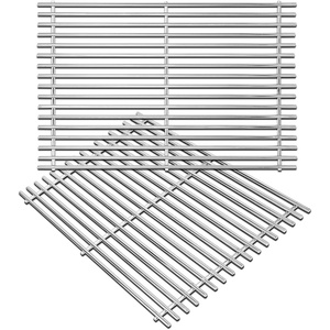 7528 Cooking Grates for Weber Genesis E and S Series 300 E310 E320 S310 S320 Gas Grills, 304 Stainless Steel Grid 2 Pack for Pit Boss PB700 Series Grates 19.5 x 12.9 x 0.6″