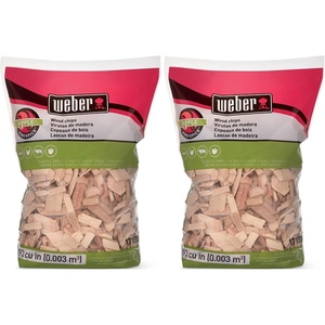 Weber® Apple Wood Chips, Outdoor Cooking Fuel, 2 lb(192 cu. in. (Pack of 2))