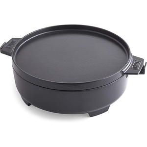 Weber® Duo Dutch Oven & Griddle Lid, 7.25 Qt, Porcelain‑Enameled Cast‑Iron