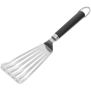 Weber Flexible Griddle Spatula – Stainless‑Steel Slotted Spatula with Beveled Edge for Delicate Foods & Non-Stick – Griddle Accessory