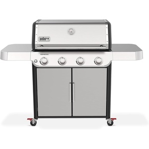 Weber Genesis E-415 Gas Grill for Outdoor Cooking, Natural Gas Grill, Black(Stainless Steel)