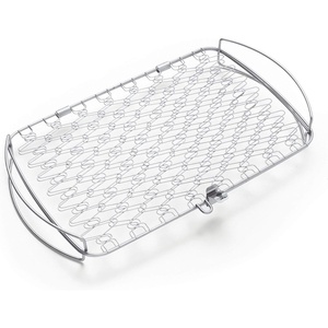 Weber® Large Fish & Veggie Grilling Basket, Stainless Steel for Gourmet Grilling(Standard Packaging)