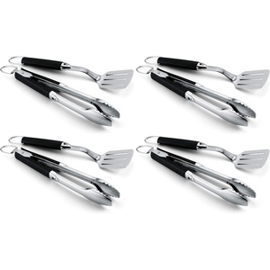 Weber Original Portable 2-Piece Stainless Steel Tool Set(2 Count (Pack of 4))
